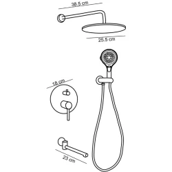 Fontana FJ-4153F Rose Gold Ankastre Duş Seti Hemen Al