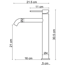 Fontana FJ-SS2023 Mat Rose Yüksek Lavabo Bataryası Hemen Al