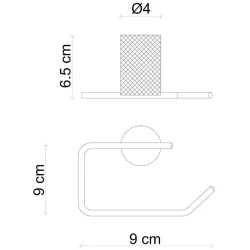 Fontana FN-70103 Krom-Siyah Tuvalet Kağıtlığı Hemen Al