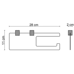 Fontana FY-90103 Mat Krom-Siyah Tuvalet Kağıtlığı Hemen Al