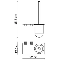 Fontana FY-90204 Altın-Siyah Tuvalet Fırçalığı Hemen Al
