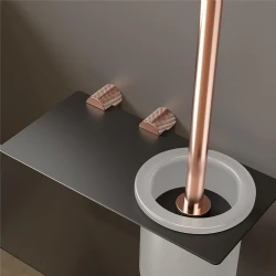 Fontana FY-90304 Mat Rose-Siyah Tuvalet Fırçası Hemen Al