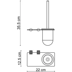 Fontana FY-90304 Mat Rose-Siyah Tuvalet Fırçası Hemen Al