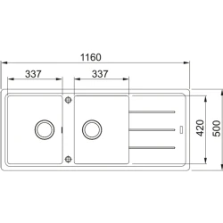 Franke Basis BFG 621-116 Sağ-Sol Damlalıklı Slate Grey Granit Evye Hemen Al