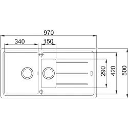 Franke Basis BFG 651-97 Oyster 1.5 Gözlü Granit Eviye Hemen Al