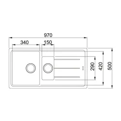 Franke Basis Bfg 651 1,5 Gözlü Granit Evye + Active Plus Doccia 2.0 Armatür Seti (Nero) Hemen Al