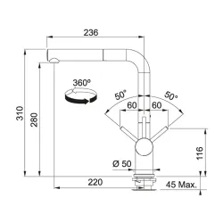 Franke Basis Bfg 651 1,5 Gözlü Granit Evye + Active Plus Doccia Armatür Seti (Sahara) Hemen Al