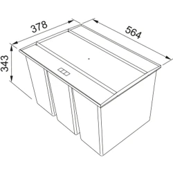 Franke Easysort 600-3-0 Ankastre Dolap İçi Çöp Kovası Hemen Al