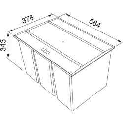 Franke Easysort 600-2-2 Ankastre Dolap İçi Çöp Kovası Hemen Al