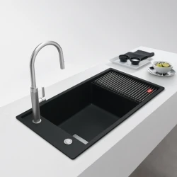 Franke Fresno Fsg 611-88 Nero Granit Evye Hemen Al