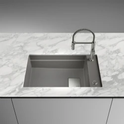Franke Kubus 2 KNG 110-62 Stone Grey Grnait Evye Hemen Al