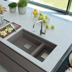 Franke Kubus 2 KNG 160-46-21 Stone Grey Granit Eviye Hemen Al