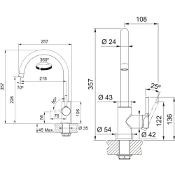 Franke Lina J Döner Başlıklı Eviye Armatürü Hemen Al