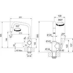 Franke Lina U Doccia Spiralli Eviye Armatürü Hemen Al