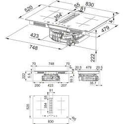 Franke Maris 2gether FMA 8372 4RC R HI Siyah Cam Davlumbaz Entegreli Ankastre Ocak Hemen Al