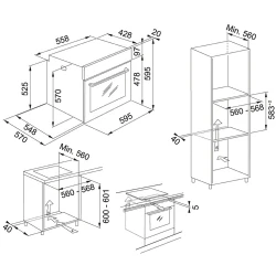 Franke Maris FMA 86 H XS Siyah Cam-Inox Fırın Hemen Al