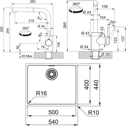 Franke Maris Mrx 110-50 Inox Evye + Lina L Armatür Seti Hemen Al