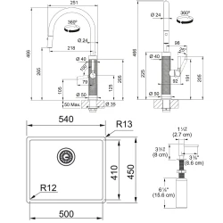 Franke Mythos Masterpiece BXM 210/110-50 Eviye + Mythos Masterpiece Spiralli Armatür + Active Sıvı Sabunluk (Altın) Hemen Al