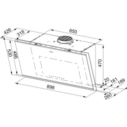 Franke Mythos Pro FMY 907 FM BK/XS Siyah Cam-Inox Davlumbaz Hemen Al