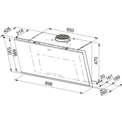 Franke Mythos Pro K-LINK FMY PRO 907 FM BK/IX KL Siyah Cam-Inox Davlumbaz Hemen Al