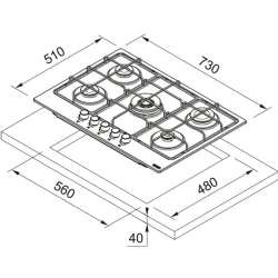Franke Smart FHSM 755 4G DC BK C Siyah Cam Ankastre Ocak Hemen Al