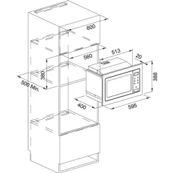 Franke Smart FSM 25 MW XS Siyah Cam-Inox Mikrodalga Fırın Hemen Al