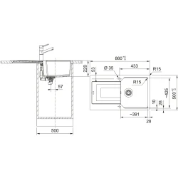 Franke Urban UBG 611-86 Sahara Granit Evye Hemen Al