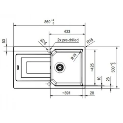 Franke Urban UBG 611-86 Sahara Granit Evye Hemen Al