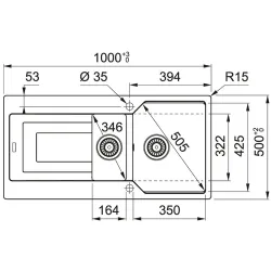 Franke Urban Ubg 651-100 1,5 Gözlü Granit Evye + Active Plus Doccia 2.0 Armatür (Nero) Hemen Al