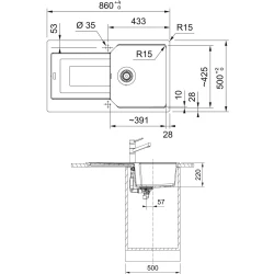 Franke Urban Ubg 611-100 Granit Eviye + Active Plus Doccia 2.0 Armatür (Sahara) Hemen Al