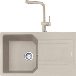 Franke Urban Ubg 611-86 Granit Eviye + Active Plus Doccia 2.0 Armatür (Sahara)
