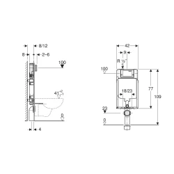 Geberit Kombifix 8 cm Gömme Rezervuar - 110.175.00.1 Hemen Al