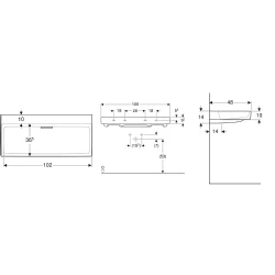 Geberit ONE CleanDrain 105x48 Cm Lavabo - 505.045.00.1 Hemen Al