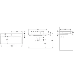 Geberit ONE CleanDrain 105x48 Cm Lavabo - 505.046.00.1 Hemen Al