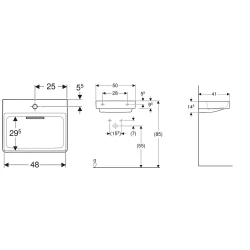Geberit ONE CleanDrain 50x41 Cm Lavabo - 505.019.00.1 Hemen Al