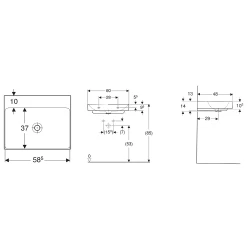 Geberit One 60x48Cm Lavabo - 505.021.01.1 Hemen Al