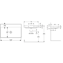 Geberit One 75x48 Cm Lavabo - 505.021.01.2 Hemen Al