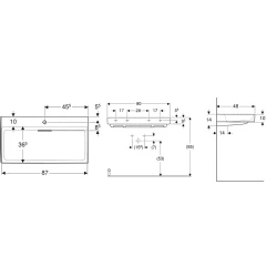 Geberit One 90x48 Cm Lavabo - 505.038.00.1 Hemen Al