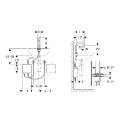 Geberit Piave Mat Siyah Fotoselli Lavabo Bataryası - 116.166.14.1 Hemen Al