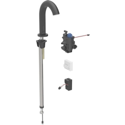 Geberit Piave Mat Siyah Fotoselli Lavabo Bataryası - 116.187.14.1