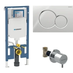 Geberit Sigma 8 Cm Duofix Duvar İçi Gömme Rezervuar Seti (Parlak Krom Panel) Hemen Al