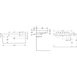 Geberit Smyle Square 120x48 Cm Lavabo - 500.253.01.1 Hemen Al