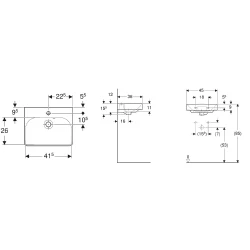 Geberit Smyle Square 45x36 Cm Lavabo - 500.222.01.1 Hemen Al