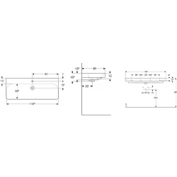 Geberit Smyle Square 120x48 Lavabo - 500.226.01.1 Hemen Al