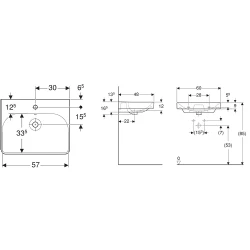 Geberit Smyle Square 60x48 Lavabo - 500.229.01.1 Hemen Al
