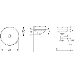 Geberit VariForm 40x40 Lavabo - 500.702.01.2 Hemen Al