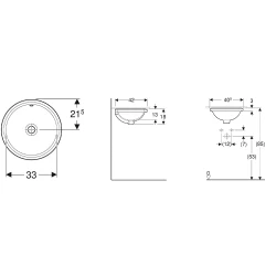 Geberit VariForm 42 Cm Yuvarlak Tezgah Altı Lavabo - 500.744.01.2 Hemen Al
