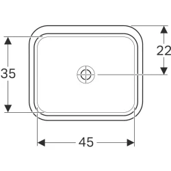 Geberit VariForm 45x35 Dikdörtgen Beyaz Tezgah altı Lavabo Hemen Al