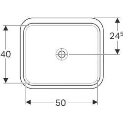 Geberit VariForm 50x40 Dikdörtgen Beyaz Tezgah altı Lavabo Hemen Al