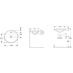 Geberit VariForm 50x45Lavabo - 500.714.01.2 Hemen Al
